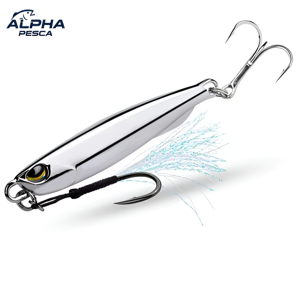 Isca Artificial Slow Jig 10g Metal Prateado Jumping Jig Pesca Mar e Rio