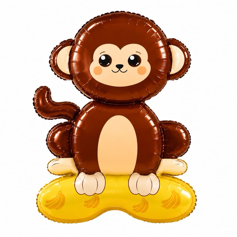 Balão Metalizado Macaquinho 59x41cm Grande Festa Safari Decoração Infantil Helio
