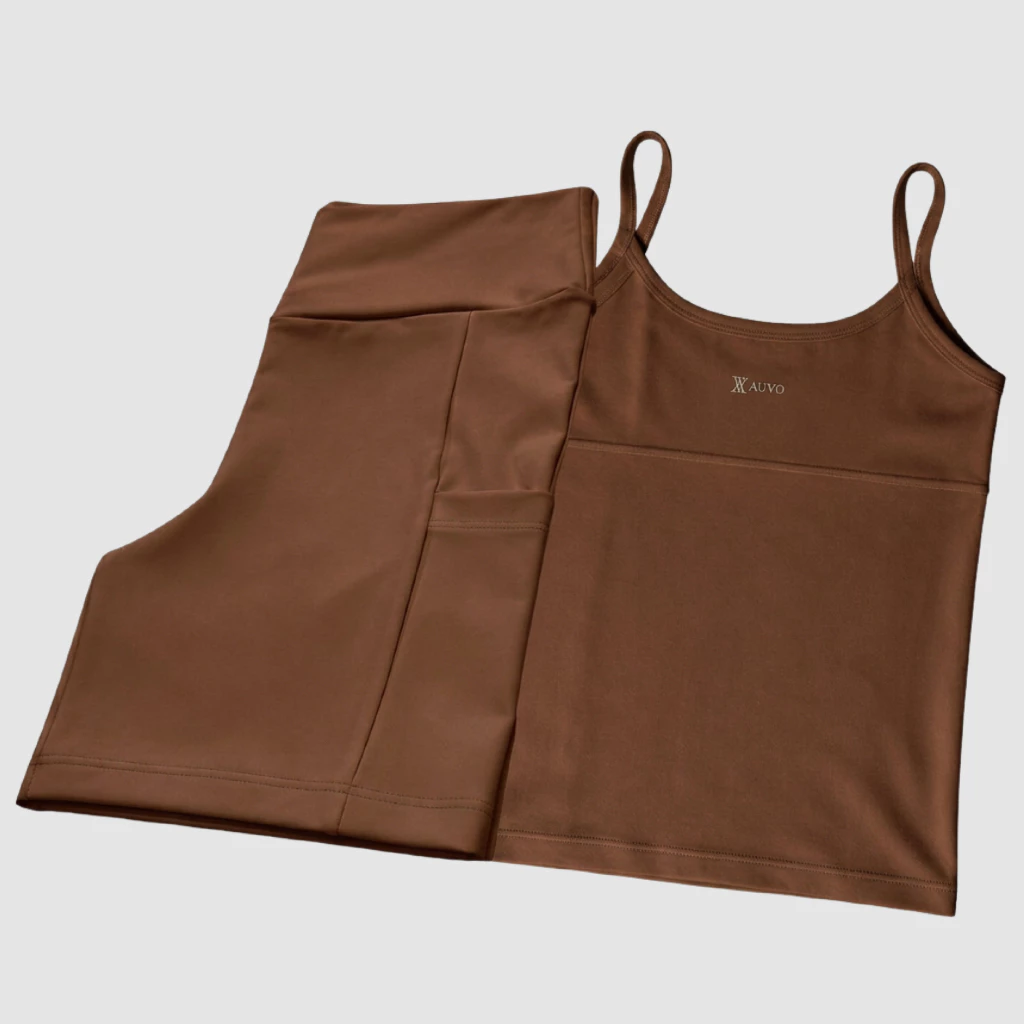 Short Bolso Lateral Camiseta Regata Alça Fina Forrada Conjunto Fitness Feminino — imagem 1