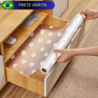 Forro Antiderrapante Protetor Para Gavetas, Armários, Geladeiras e Prateleiras, Fácil de Limpar e Resistente