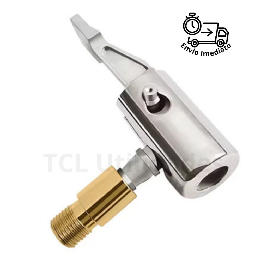 Bico Inflador Com Presilha De Ar De Pneu De Bicicleta Carro Adaptador Conector Da Válvula Bomba