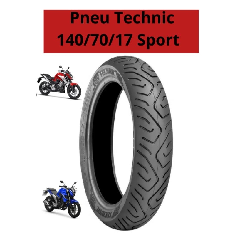 Tire Pneu Technic Traseiro 140/70/17 Sport Moto CB 300 Fazer 250 CB Twister Next 250 Top