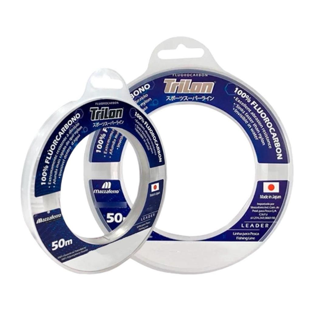 Linha Fluorcarbono Leader Araty Trilon 50m Branco 100% Fluorcarbono 0.40m