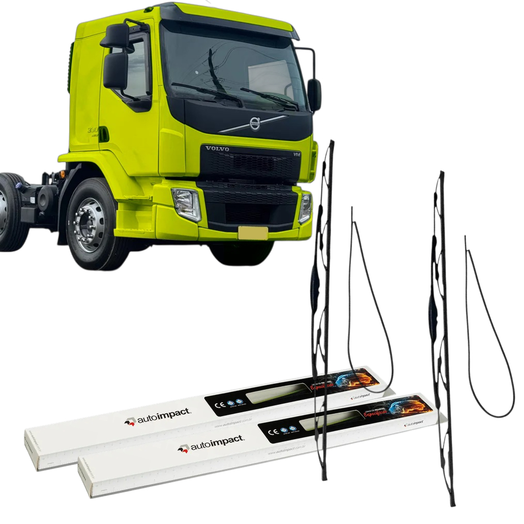 Par Palheta Limpado Parabrisa Volvo Vm Apos 2006 Com Esguicho