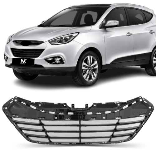 Grade Central Parachoque Ix35 2010 A 2015 Preto Sem Friso 1ª Linha Novo