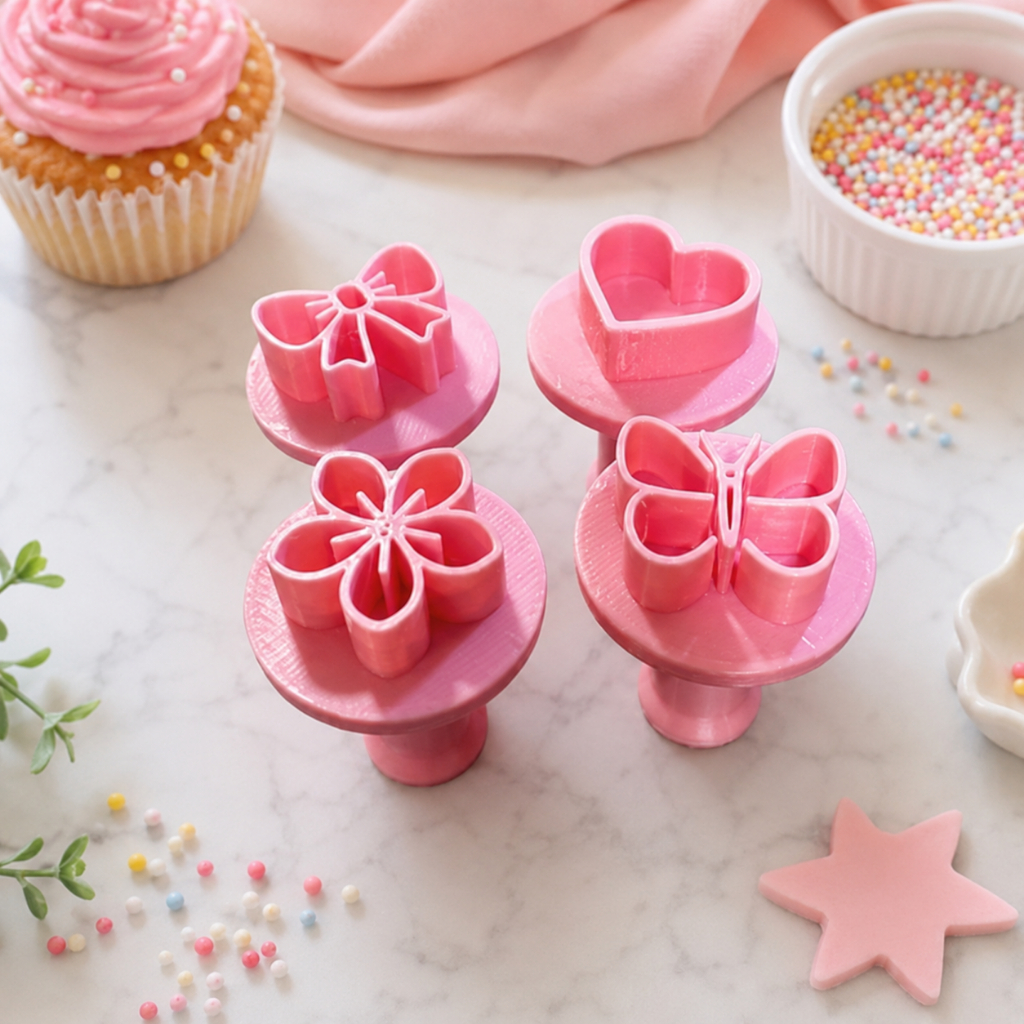 Kit carimbos Marcador Para Brigadeiro Gourmet Laço Coração Flor Borboleta Confeitaria 3D