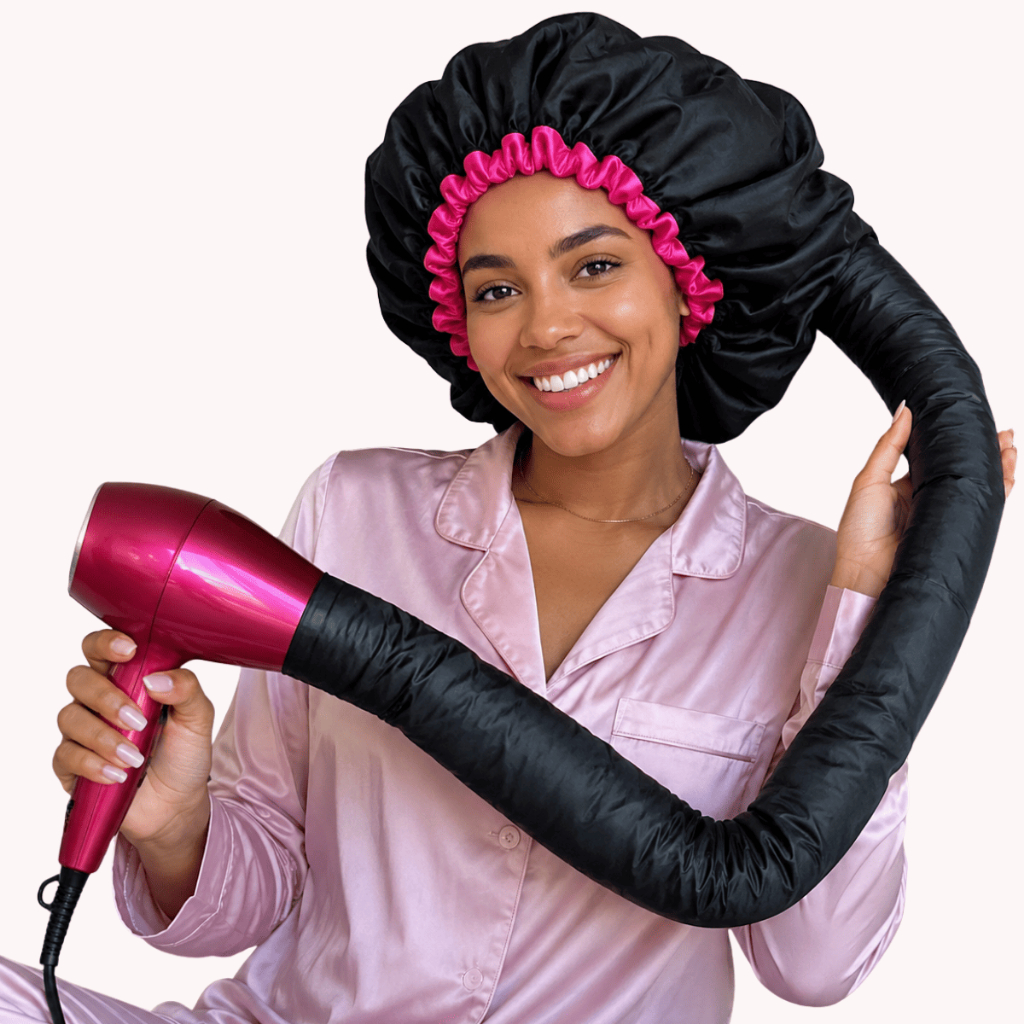 Anny Cetim Touca de Cetim Difusora Seca Cabelo Secador de Cabelo em Cetim Toca Touca para o inverno