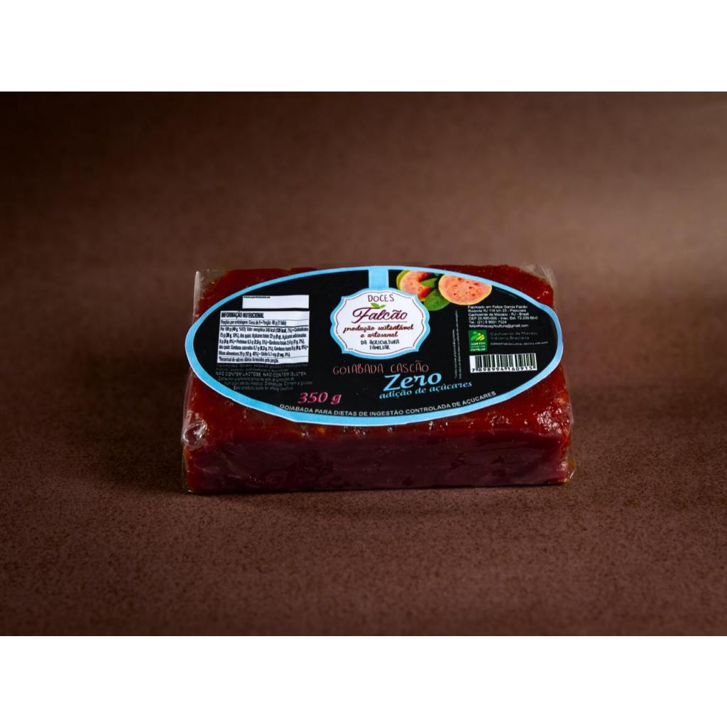 Goiabada Cascão Cremosa 350g Zero Adição de Açúcar Com Pedaços da Casca Doce Caseiro Macio