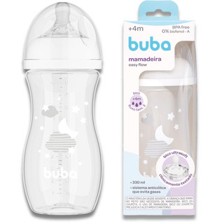 Buba Mamadeira Easy Flow Anticólica 270 330ml Bico Ultrasoft Tampa Antivazamento Fluxo 2/…
