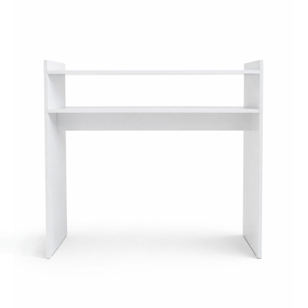 Mesa de Manicure 77x77x30 em Madeira Branco Salão de Beleza
