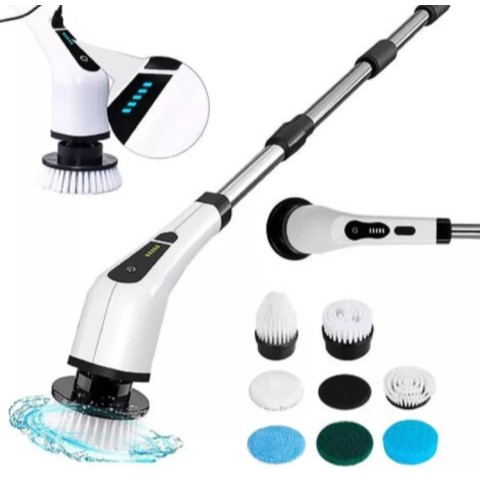 Escovão Elétrico De Limpeza Giratório 360 Escova Mop Premium 9 em 1