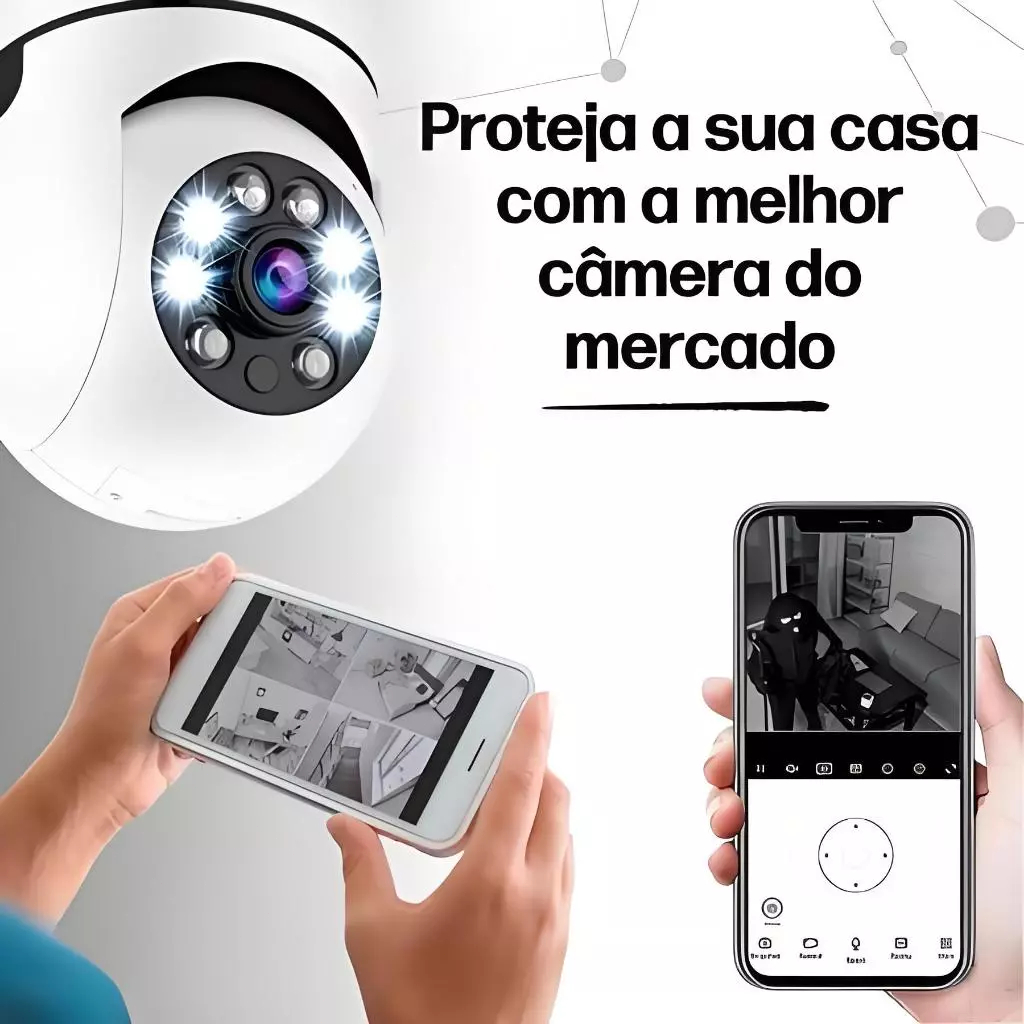 Câmera de Segurança Externa 360° Infravermelho com Visão Noturna e Rastreamento Automático — imagem 2 de 2
