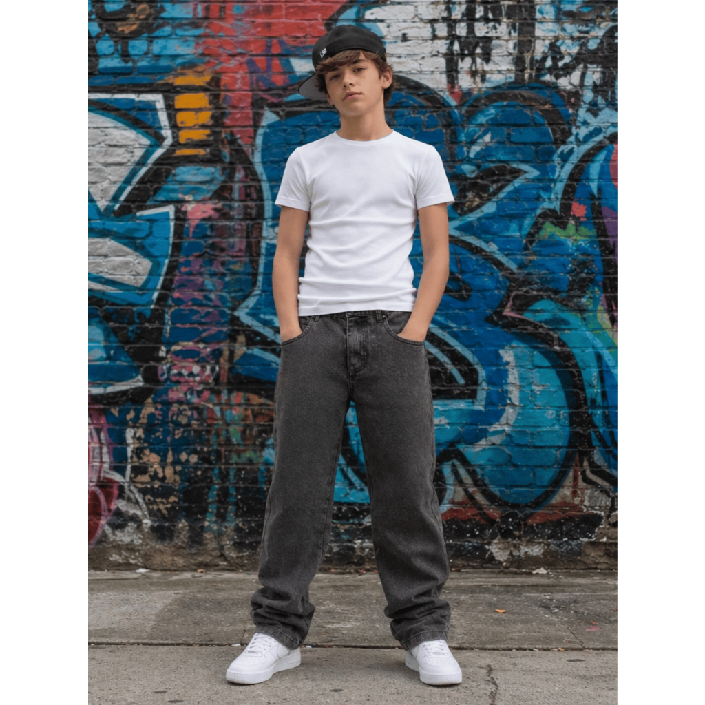 Calça Jeans Baggy Balão Masculina Infantil Juvenil Premium