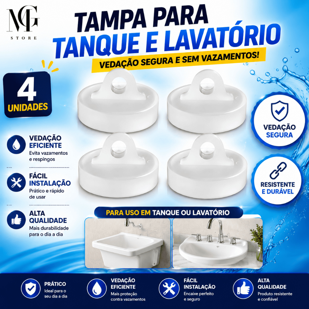 Tampinhas plástica para Válvula de Pia tanque lavatório -  2 Tampão p tanque 2 p banheiro