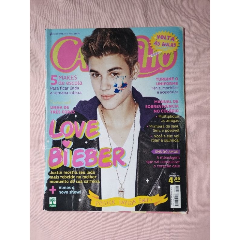 Revista Capricho Justin Bieber Antiga De Coleção / Nostalgia