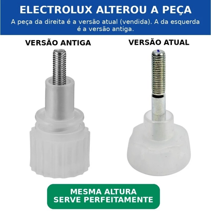 Pé Nivelador Geladeira Electrolux Original Compatível com DF46, DF38, DF42