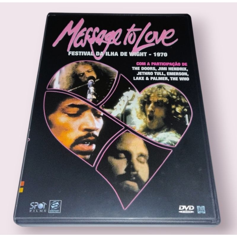 DVD Message To Love - Festival da Ilha de Wight 1970 (Jimi Hendrix, Ten Years After, The Doors, Free, Jethro Tull, etc.)