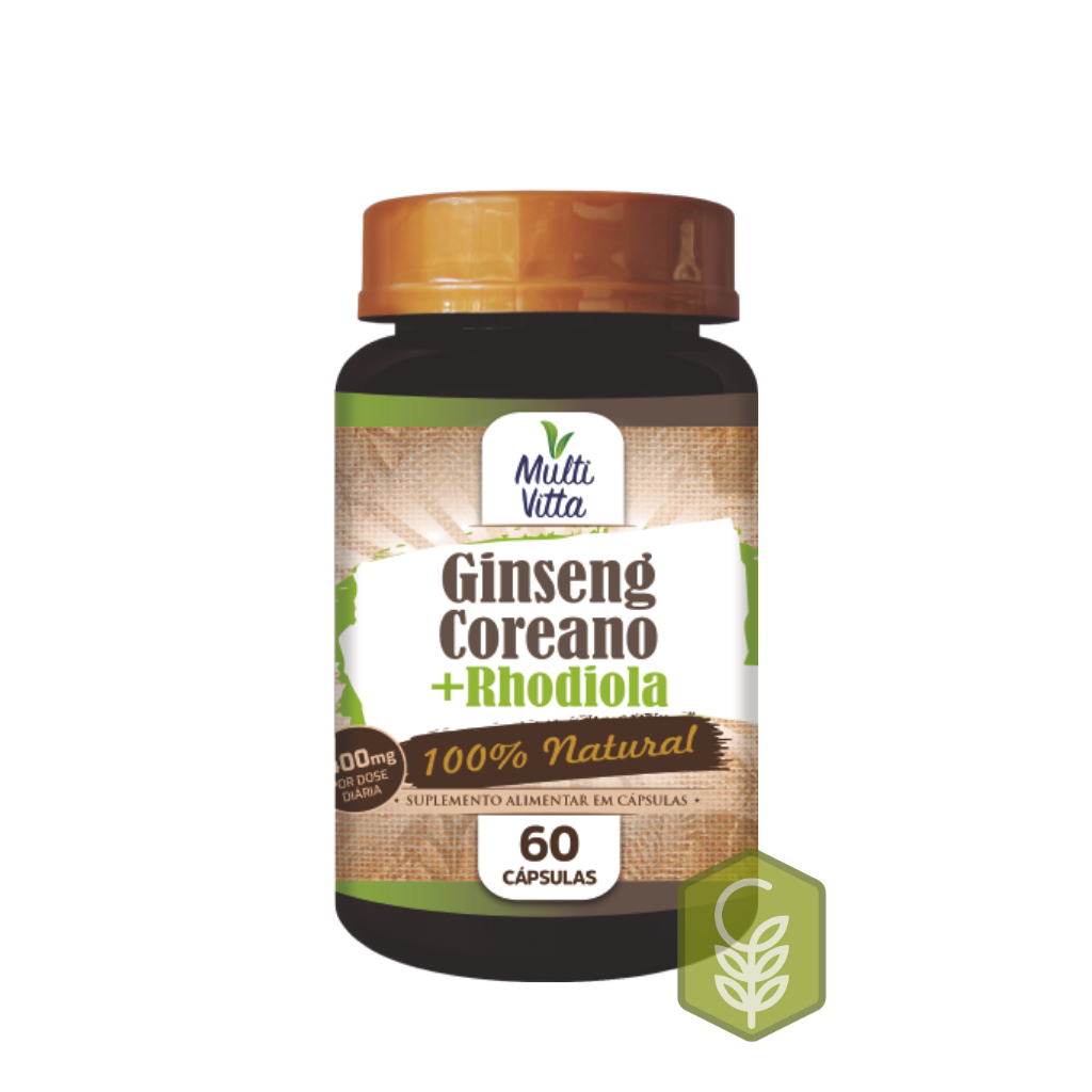 Ginsen Coreano + Rhodiola 1400mg 60 Caps | Multivitta