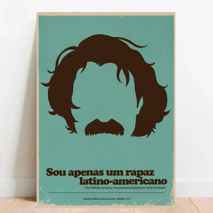 Quadro Placa Decorativa Belchior MPB Rock Musica e decoração ArtemQuadros 15