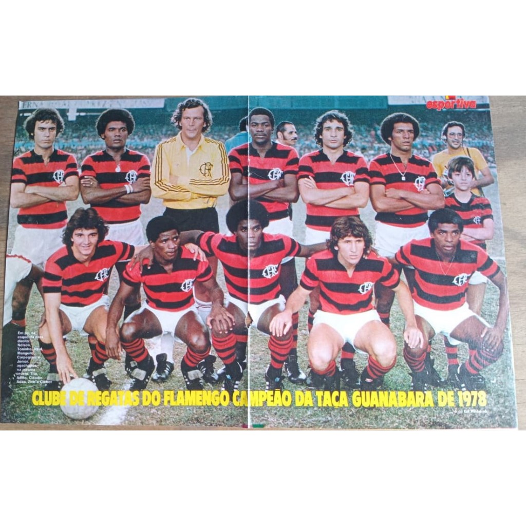 Pôster Placar  Original Flamengo Campeão da Taça Guanabara de 1978