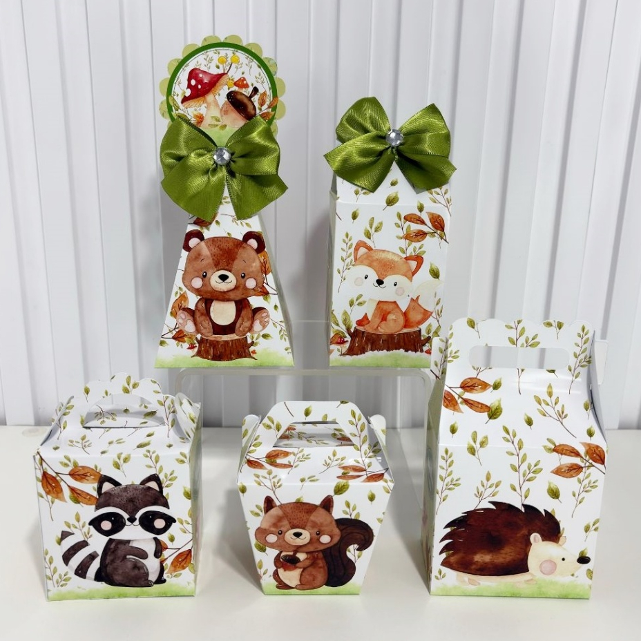 Kit Caixas Bosque Encantado / Bosque Encantado / Personalizado /Lembrancinha de Festa /Aniversário