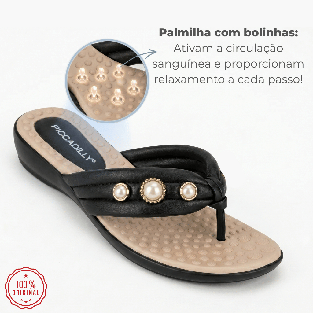 Chinelo Piccadilly Rasteira Conforto Pés Largos WideFit Esporão Fascite Joanete chinelo feninino otopedico picadilly