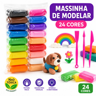60 a 240 PCS Massinha EVA Argila Macia Pula Pula Leve Não Tóxica Cores Sortidas com 3 Acessórios 660