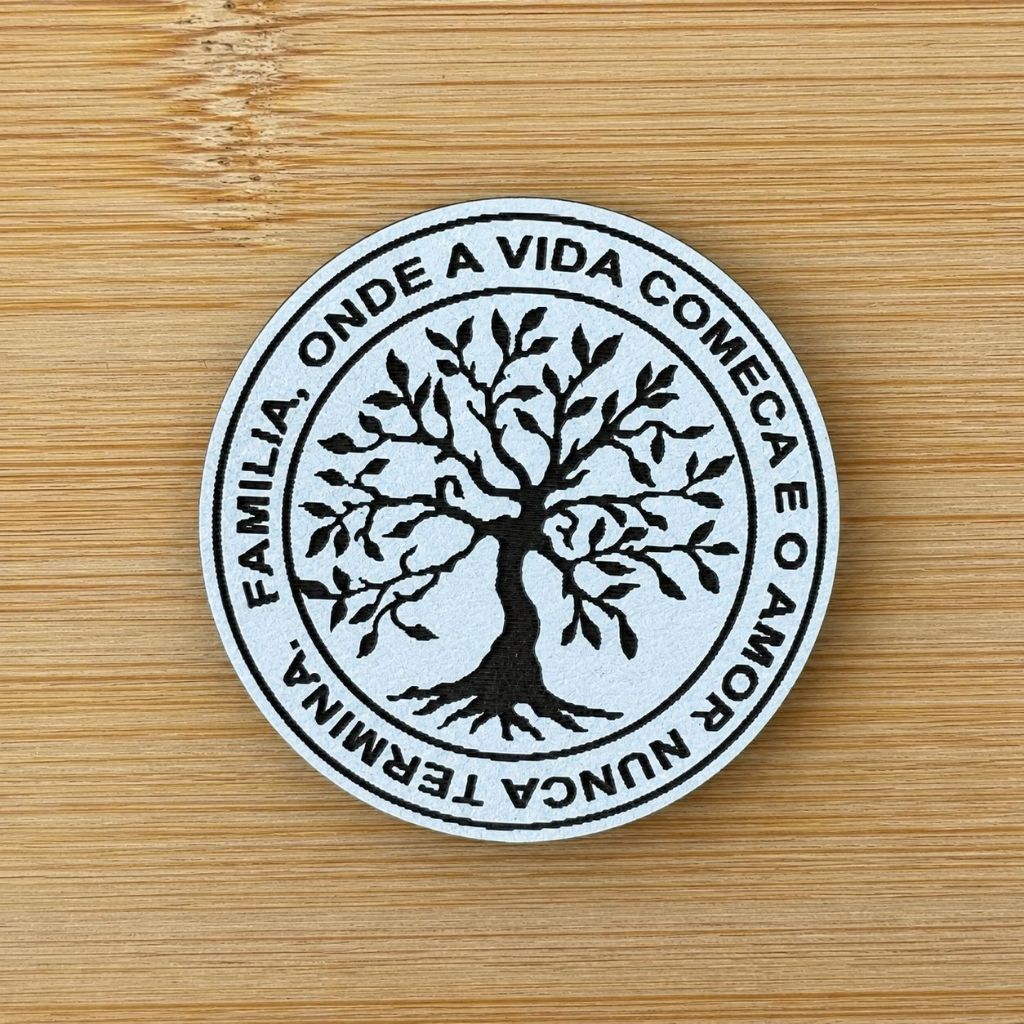 Kit Imã MDF Árvore da Vida Personalizado Família Vida Esperança Evento Especial Lembrancinha em Madeira MDF