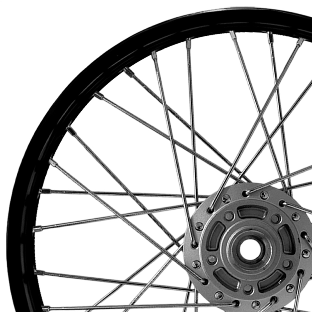 Roda Dianteira Aro Preto Bros 125/150/160 Freio Á Disco Montada Alinhada