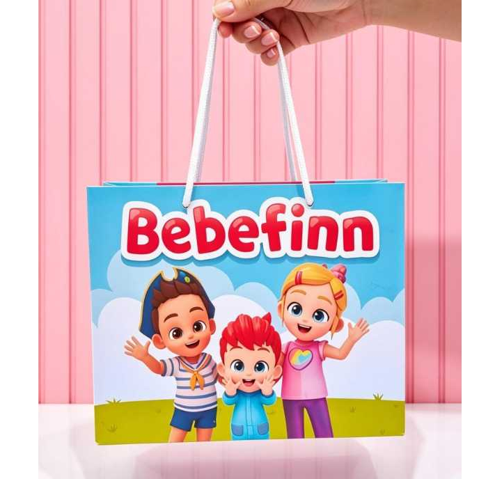 Sacolinhas Personalizadas Bebefinn | Lembrancinha Festa Infantil | Sacola Surpresa Aniversário