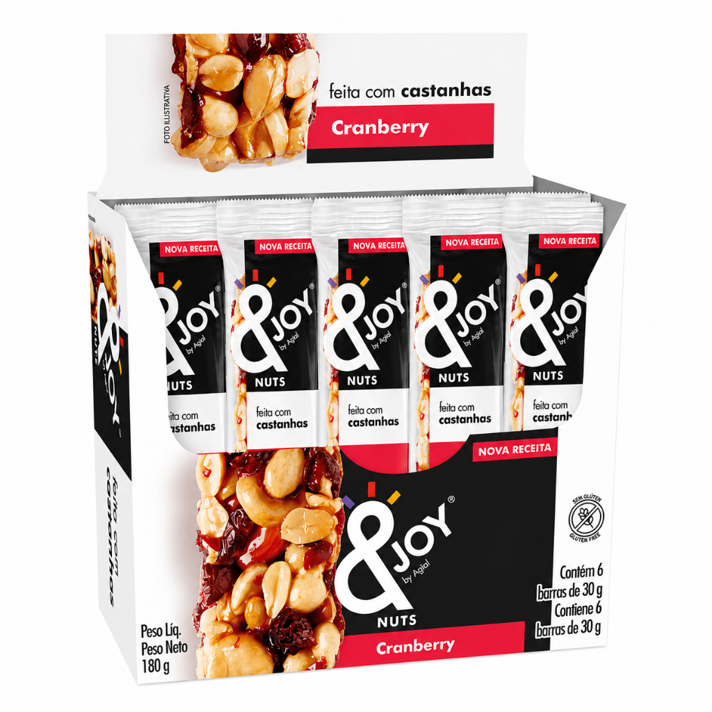 6 Un Barra De Cereal Mixed Nuts 30g Joy Cranberry Agtal