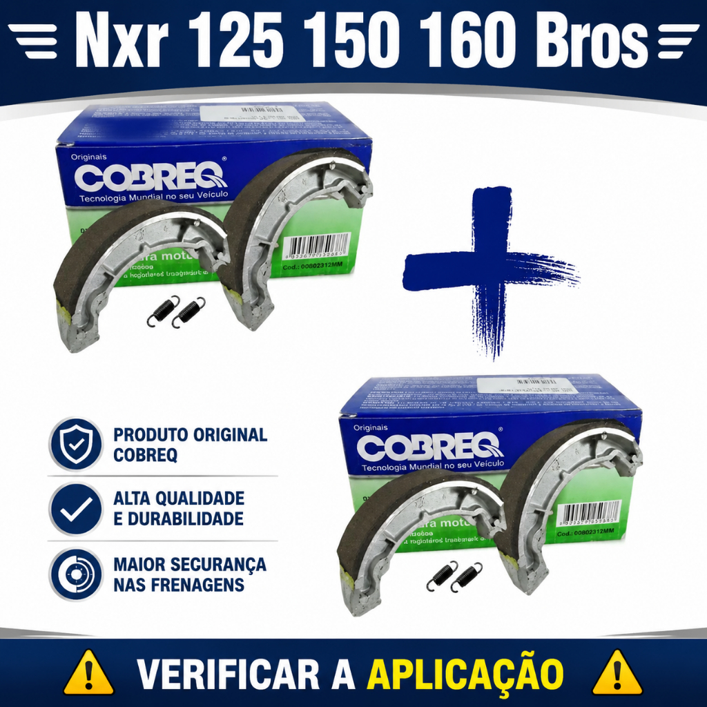 Kit Lona Freio Dianteira e Traseira Nxr 125 150 160 Bros