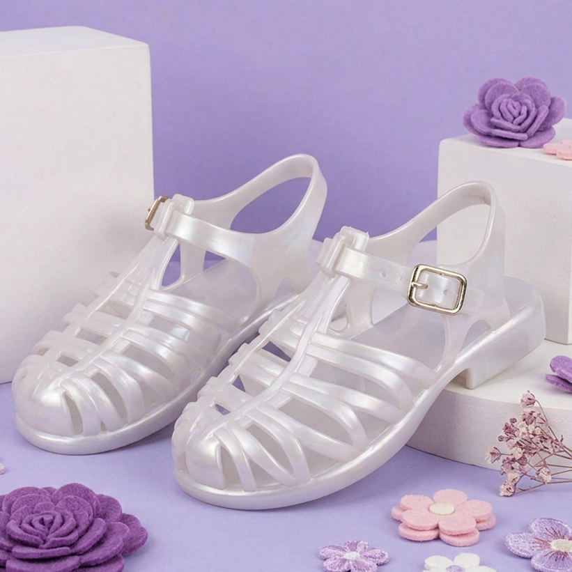 Sandália Infantil Glitter Menina Sola Antiderrapante Confortavel Leve