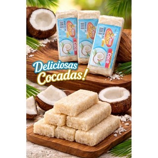 cocada de coco deliciosas caseiras do nordeste pacote com 10 unidades cada