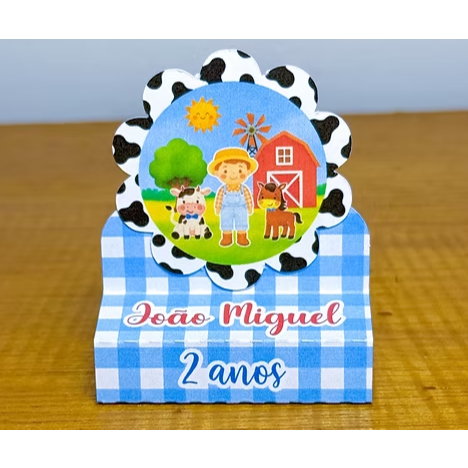 ENVIO RÁPIDO | Porta Bis Duplo | Lembrancinha | Aniversário | Festa Infantil | Fazendinha Menino
