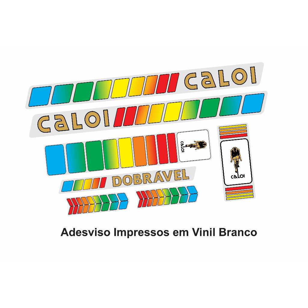 Kit Adesivos Bicicleta Caloi Berlineta 1981 Dobrável