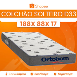 Colchão Solteiro D33 Light 17X88x188 Ortobom