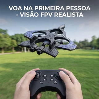 Avião de Acrobacias Espuma EPP RC Sensor Gravidade Luzes 4 Eixos 2 Baterias