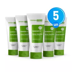 Kit 5 Sabonete Ácido Salicílico Pele Oleosa 100ml Dermachem