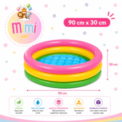 Piscina Infantil 28 L - 90 L - 118 L - 180 L Redonda Inflável Àgua