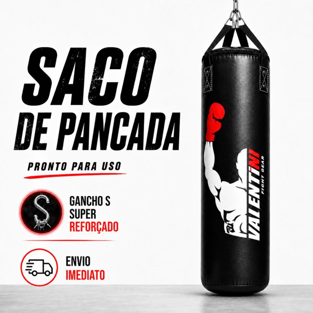 Saco de Pancada VALENTINI  160 cm - Treino Boxe Muay Thai  - Alta Resistencia