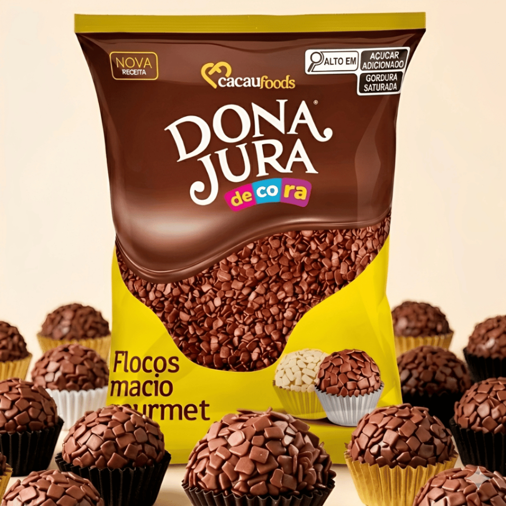 Flocos Macio Gourmet Dona Jura 500g Cacau Foods Brigadeiro Zero Lactose Sem Glúten