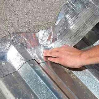 Manta Asfáltica Fita Aluminizada Adesiva Veda Goteira Termica Para Telhado metálica prata(escolha metragem e largura)