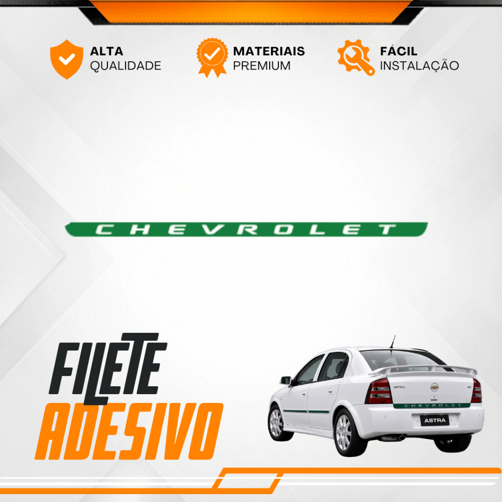 Filete Adesivo Porta Malas Astra Hatch Chevrolet Verde