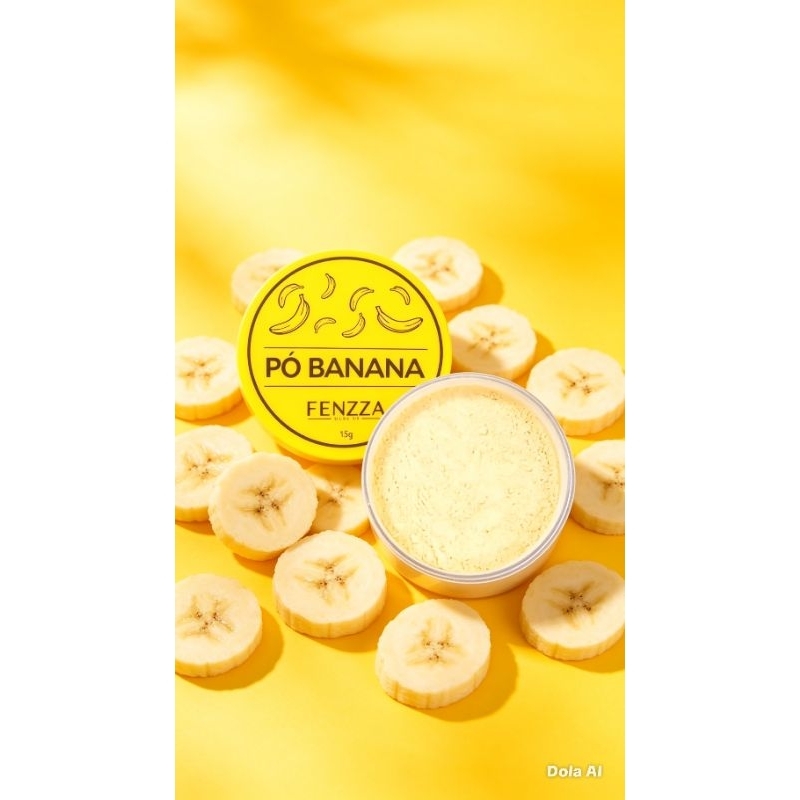 Pó Banana Fenzza 15g - Solto, Translúcido, Toque Aveludado, Controle de Oleosidade e Fixação