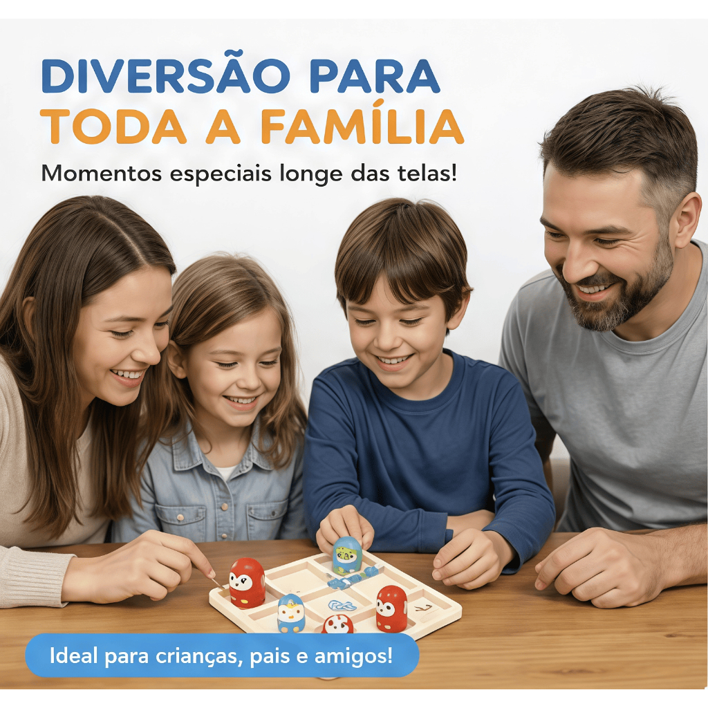 Jogo da Velha Infantil Educativo Brinquedo Interativo Estratégia Família Crianças 3+ Anos