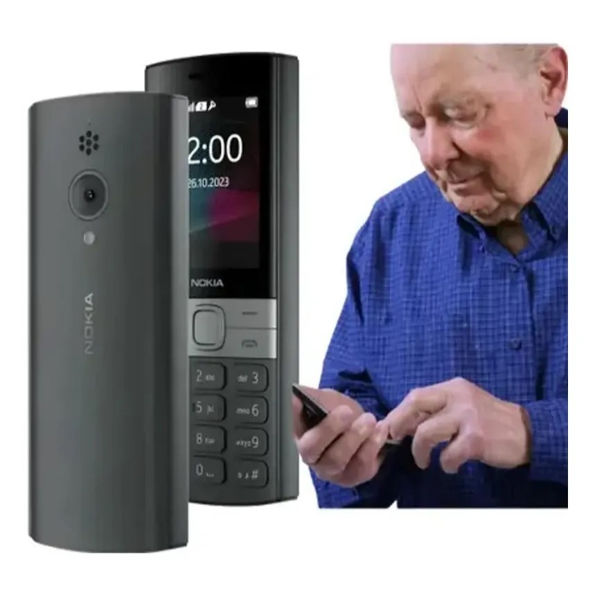 Telefone Celular Nokia 150 Para Idosos Dois Chips Bluetooth Cor Preto