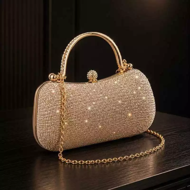 Bolsa feminina de festa e balada com lantejoulas, modelo mão/transversal — imagem 1