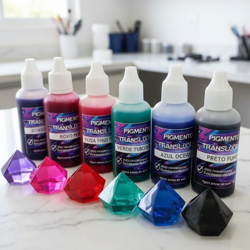 Kit pigmento corante resina epoxi translucido varias cores artesanato e madeira