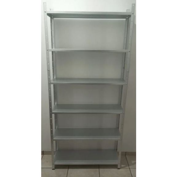 Detalhes do Estante Armário Prateleira Aço 6 Bandejas  Galvanizada Suporta 150kg 198cm x 90cm x 28cm
